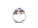 Silver Multi Stone Cluster Ring