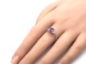 Silver Amethyst & CZ Ring