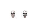 Silver Cut Out Skull Stud Earrings