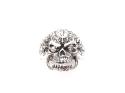 Silver CZ Eye Sugar Skull Ring