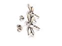 Silver White Opalique Dragonfly Earring Studs