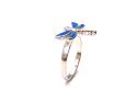 Silver Blue Opalique Dragonfly Ring