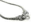 Silver Marcasite & CZ Panther Head Fancy Necklet