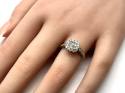 18ct Diamond Cluster Ring 0.87ct