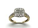 18ct Diamond Cluster Ring 0.87ct