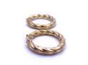 9ct Yellow Gold Twisted Hoop Earrings