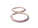 9ct Yellow Gold Patterned Hoop Earrings