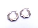 9ct Yellow Gold Hexagonal Hoop Earrings