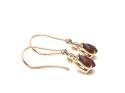 9ct Citrine & Diamond Drop Earrings