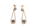 9ct Blue & White Diamond Earrings