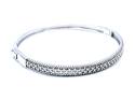 Silver CZ Pave Fancy Bangle