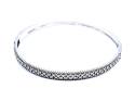 Silver CZ Pave Fancy Bangle