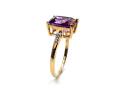 14ct Moroccan Amethyst & Diamond Ring