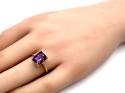 14ct Moroccan Amethyst & Diamond Ring