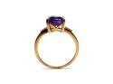 14ct Moroccan Amethyst & Diamond Ring