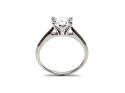 14ct White Gold CZ Heart Solitaire Ring