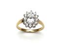 9ct Yellow Gold CZ Cluster Ring