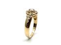 14ct Yellow Gold CZ Cluster Ring