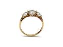 14ct Yellow Gold CZ 3 Stone Ring