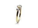 14ct Yellow Gold CZ 3 Stone Ring