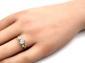 14ct Yellow Gold CZ 3 Stone Ring