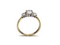 9ct Yellow Gold CZ 3 Stone Ring