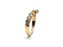 14ct Yellow Gold CZ Wishbone Ring