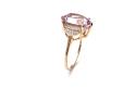 9ct Kunzite & Diamond Ring