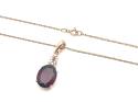 9ct Rhodolite Garnet & Diamond Necklet