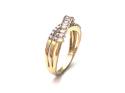 9ct Yellow Gold Diamond Crossover Ring