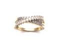 9ct Yellow Gold Diamond Crossover Ring