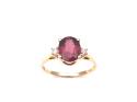 9ct Rhodolite Garnet & Zircon Ring