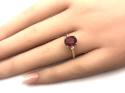 9ct Rhodolite Garnet & Zircon Ring