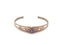 9ct Yellow Gold Amethyst Bangle