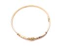 9ct Yellow Gold CZ Hinged Bangle