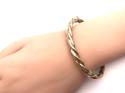 9ct Yellow Gold Twisted Hinged Bangle