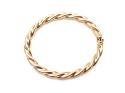 9ct Yellow Gold Twisted Hinged Bangle