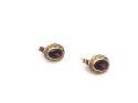 9ct Yellow Gold Garnet Stud Earrings