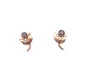 9ct Yellow Gold Garnet Stud Earrings