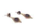 9ct Yellow Gold Garnet Stud Earrings