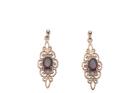 9ct Yellow Gold Garnet Stud Earrings