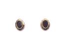 9ct Yellow Gold Garnet Stud Earrings