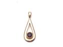 9ct Yellow Gold Garnet Pendant