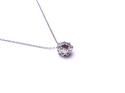 Silver Red & Clear CZ Cluster Pendant & Chain