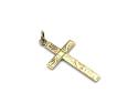 9ct Yellow Gold Cross Pendant 14x25mm