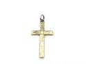 9ct Yellow Gold Cross Pendant 14x25mm