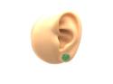 9ct Yellow Gold Oval Jade Stud Earrings