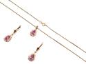 9ct Pink Sapphire & Diamond Set