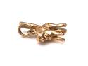 9ct Yellow Gold Scared Cat Charm