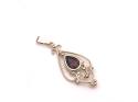 9ct Yellow Gold Garnet Pendant